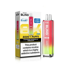 The Bling Max 8000 Prefilled Pod Kit - Strawberry Watermelon Bubblegum 