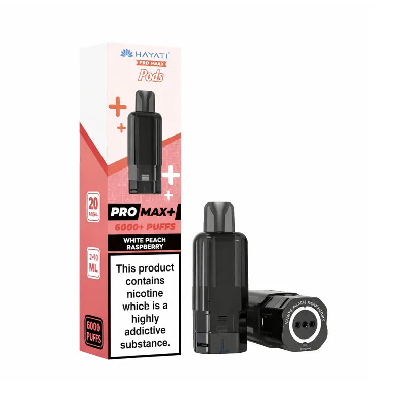White Peach Raspberry Hayati Pro Max Plus 6000 Prefilled Pod