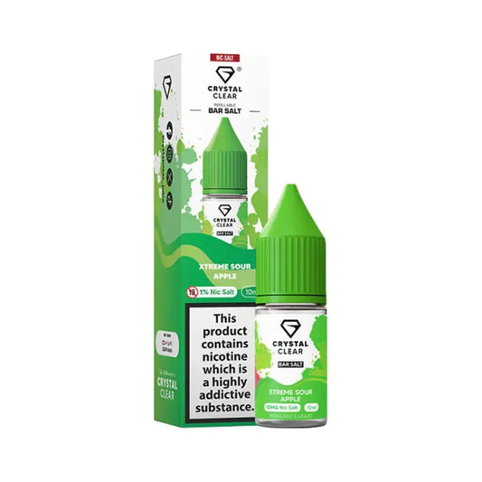 Xtreme Sour Apple Nic Salt E-Liquid by Crystal Clear Bar Salts